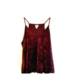 Maroon velvety camisole